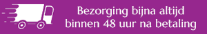 Bezorging bijna altijd binnen 48 uur na betaling